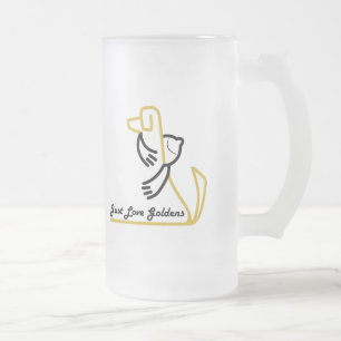 Tasse givrée par golden retriever, juste amour