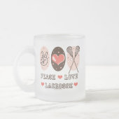 Tasse givrée par lacrosse d'amour de paix (Gauche)