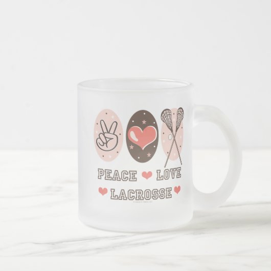 Tasse givrée par lacrosse d'amour de paix (Droit)