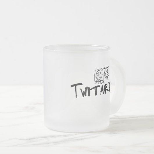 Tasse givrée par logo de Twitarded (Devant droit)