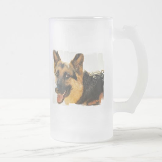 Tasse givrée par photo de chien de berger allemand (Droit)