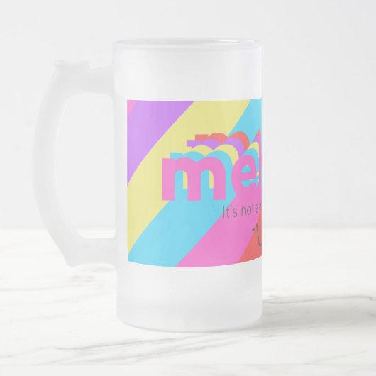 Tasse givrée rayée de Mehmz Shruggy grande (Gauche)