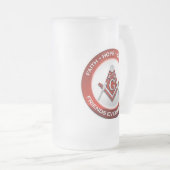 Tasse glaçée maçonnique rouge (Devant droit)