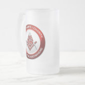 Tasse glaçée maçonnique rouge (Devant gauche)