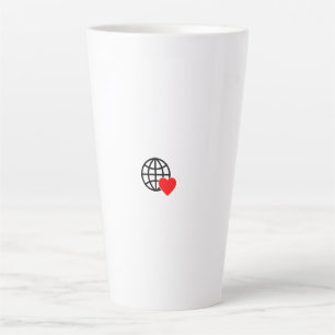 Tasse Global Love Latte Design minimaliste en fo