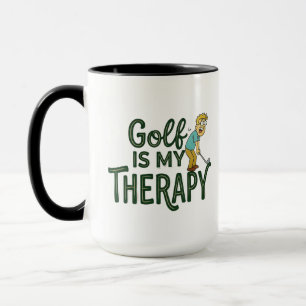 Tasse Golf est une thérapie, cadeau de café drôle