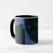Tasse gothique d'art de vampire de panthère noire (Devant gauche)