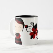 Tasse gothique de Kokeshi (Devant gauche)