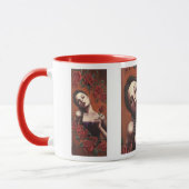 Tasse gothique de rose rouge de tasse d'art de (Gauche)
