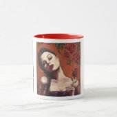 Tasse gothique de rose rouge de tasse d'art de (Centre)