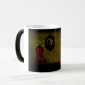 Tasse gothique jaune de fille de chat (Devant gauche)