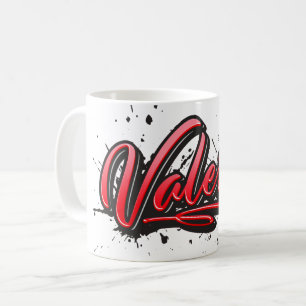 Tasse graffiti coeur rouge Valeria tasse à café