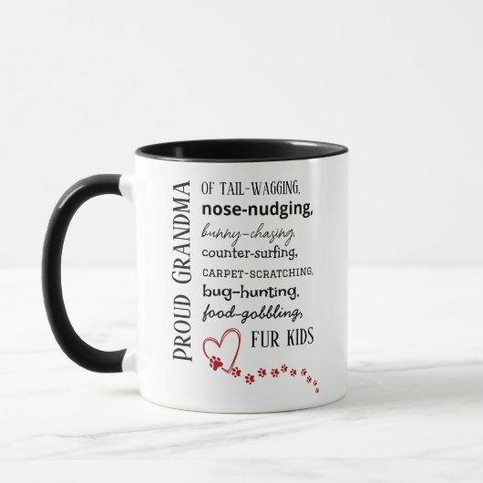 Tasse Grand-mère de chat et chien fière (Gauche)
