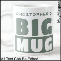 Tasse grande avec texte de nom personnalisé drôle