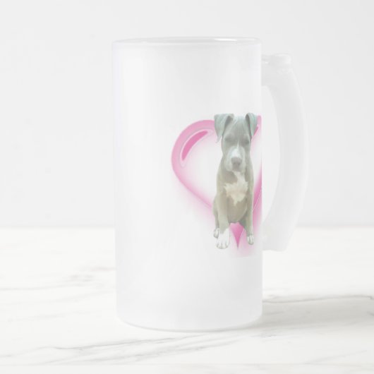 Tasse grande de chiot de Pitbull (Devant droit)