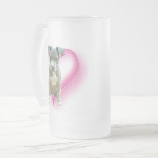 Tasse grande de chiot de Pitbull (Devant gauche)