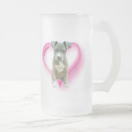 Tasse grande de chiot de Pitbull (Droit)