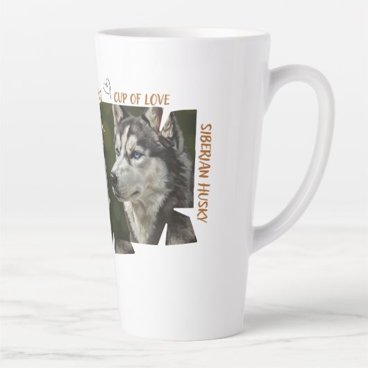 Tasse grande latte Chien Amour de l'Amour (Droite)