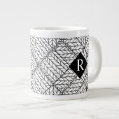 TASSE GRANDE MAILLE ARGYLE BLANCHE + Initiale II  (Devant droit)