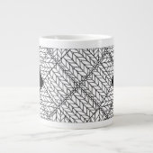 TASSE GRANDE MAILLE ARGYLE BLANCHE + Initiale II  (Devant)