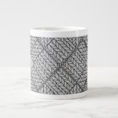 TASSE GRANDE MAILLE ARGYLE GRIS + Initiale (Devant)
