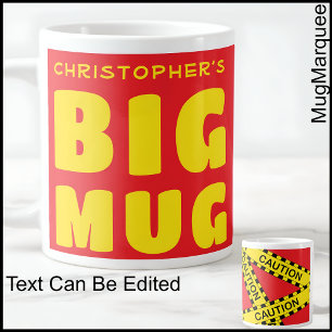 Tasse grande personnalisable drôle avec ruban de s