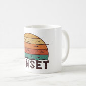 Tasse graphique à l'horizon du coucher de soleil r (Devant droit)