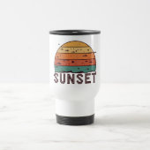 Tasse graphique à l'horizon du coucher de soleil r (Centre)