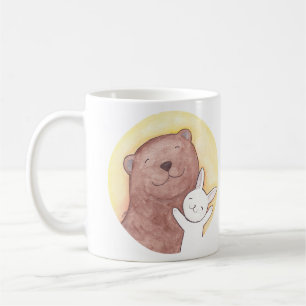 Tasse graphique animale mignonne de tasse heureuse