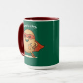 Tasse graphique de combo de dessin animé de super- (Devant gauche)