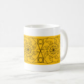 Tasse - Graphique de roue à aubes sur orange (Devant droit)