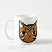 Tasse graphique de tasse de chat tigré de chat (Gauche)