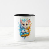 Tasse graphique éclat de couleur de chat – Éclabou (Centre)