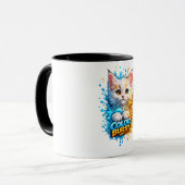 Tasse graphique éclat de couleur de chat – Éclabou (Devant gauche)