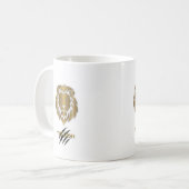 Tasse graphique Lion Or & Noir (Devant gauche)