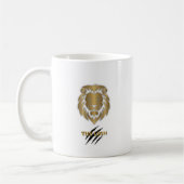 Tasse graphique Lion Or & Noir (Gauche)