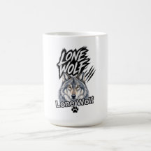 Tasse Graphique Loup Solitaire