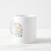 Tasse graphique mignonne avec des vibrations posit (Devant gauche)