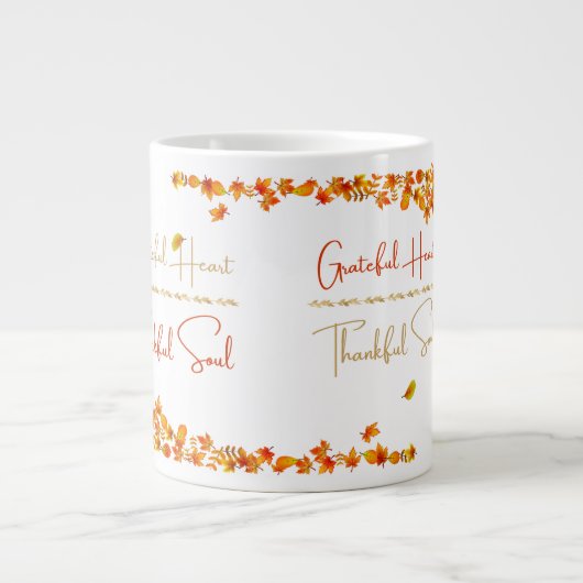 Tasse Grateful Heart Thankful Soul – Automne Minim (Devant)