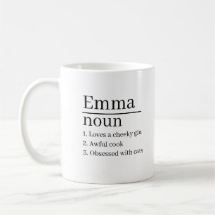 Tasse gravée au laser Définition de nom personnali