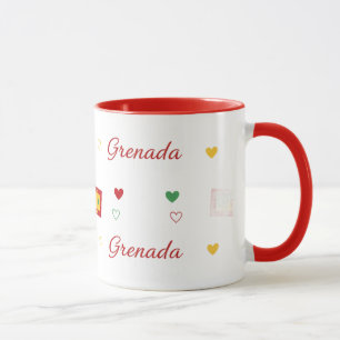 Tasse Grenada Roots Pattern Drapeau des Caraïbes
