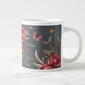 Tasse Grenade & Olive | Impression Botanique Rouge (Droite)