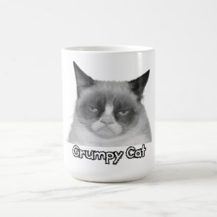 Tasse grincheuse de chat (texte "de chat
