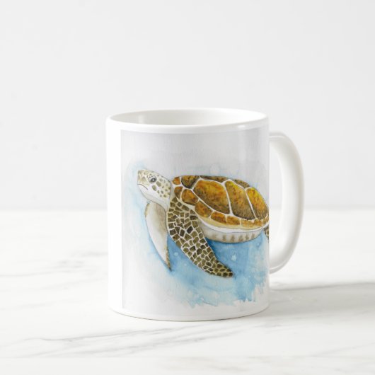Tasse grincheuse de tortue de mer (Devant droit)