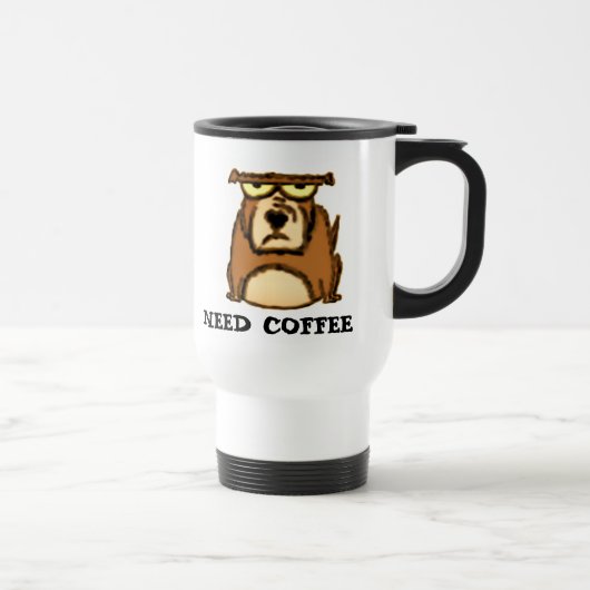 Tasse grincheuse de voyage de chien (Droite)