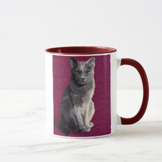 Tasse grise de chat
