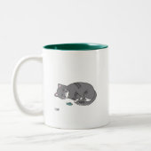 tasse grise de chat tigré (Gauche)