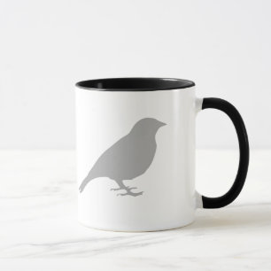 Tasse grise d'oiseau