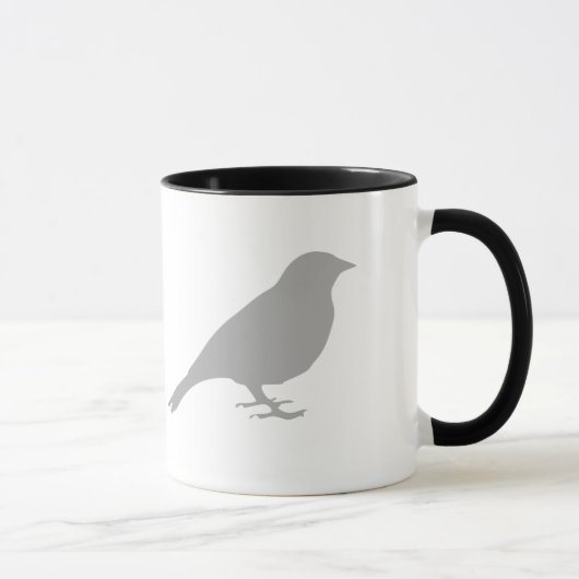 Tasse grise d'oiseau (Droite)