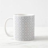 Tasse grise octogonale à carreaux (Gauche)